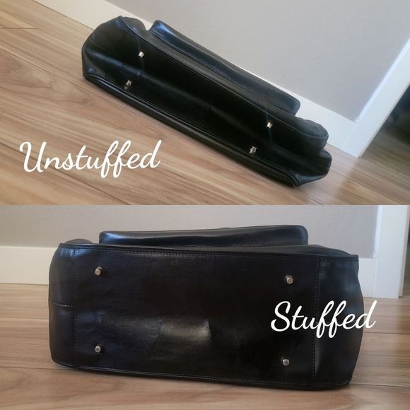 AEVHA London Hanbeau Embossed Structured Large Leather Doctor Satchel in Black - Picture 15 of 16